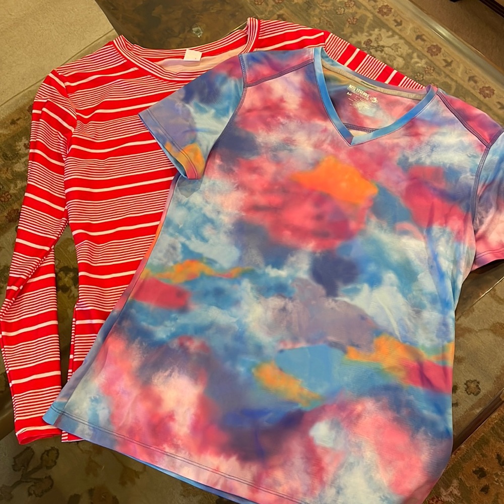 Two rash guard/athletic tops NWT